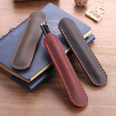 Handmade Genuine Leather Fountain Pen Bag